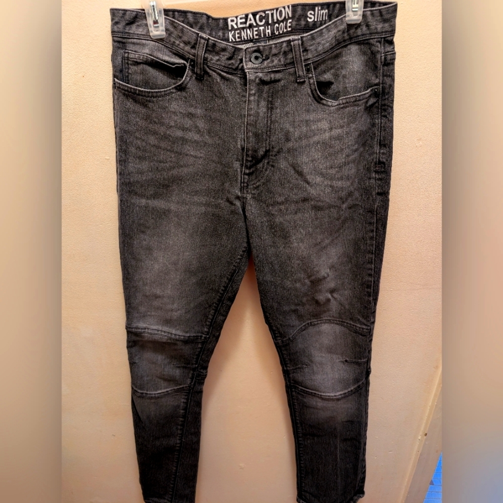 Kenneth Cole Reaction Slim Men's Black Jeans 32 x 30